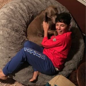 Leanora Minai and her dog Vinny